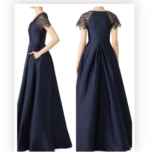 Monique Lhuillier Navy Blue Ball Gown NWT size 4 $545 - Picture 1 of 6